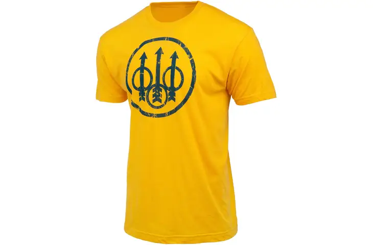Beretta DISTRESSED TRIDENT T-SHIRT YELLOW XL A9982496